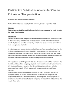 Ceramic Filter Particle Size Analysis: Standard Test Method