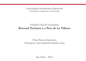 Bernard Tschumi e o Parc de La Villette: Tese de Arquitetura