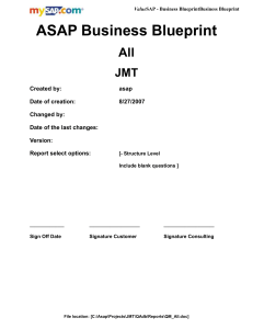 SAP Quality Management Business Blueprint