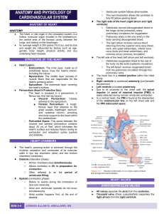 Cardiovascular System Anatomy & Physiology Study Guide