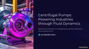 Centrifugal Pumps: Fluid Dynamics in Industries