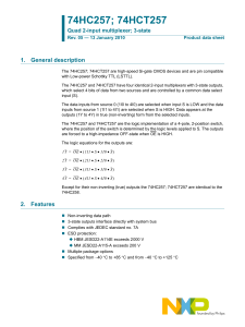 74HC257/74HCT257 Quad Multiplexer Data Sheet