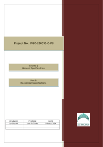 Mechanical Specifications - Fire, Plumbing, HVAC