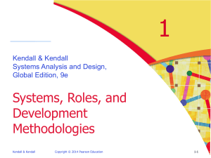 Systems Analysis & Design: Roles & Methodologies