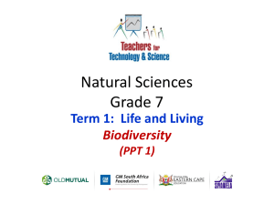 Biodiversity & Classification: Grade 7 Natural Sciences