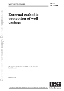 BS EN 15112: Cathodic Protection of Well Casings