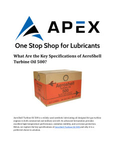 AeroShell Turbine Oil 500 Specifications