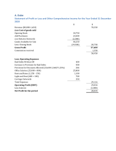 A. Dube Financial Statements 2020