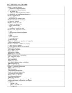 Year 8 Maths Topics 2024/25: Curriculum Overview