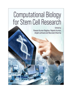 Computational Biology for Stem Cell Research