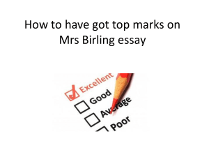 Mrs. Birling Essay Guide: An Inspector Calls