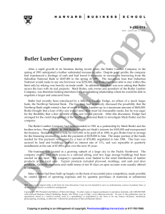 Butler Lumber Company Case Study: Financial Analysis & Credit