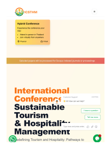 ICSTHM 2025: Sustainable Tourism & Hospitality Conference