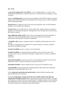 SDLC & IT Project Management Key Terms