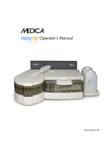 EasyRA Analyzer Operator's Manual