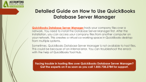 QuickBooks Database Server Manager Guide