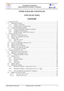 Empuxos de Terra: Teoria e Cálculo (Rankine, Coulomb)