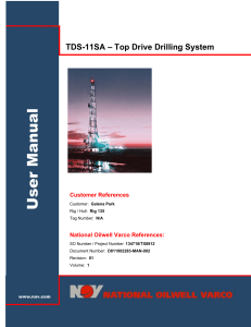 TDS-11SA Top Drive Drilling System User Manual