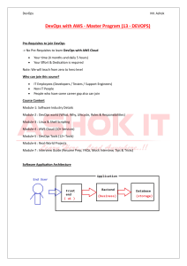 DevOps with AWS Master Program Course Overview