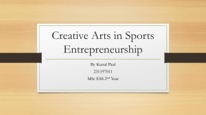 Creative Arts in Sports Entrepreneurship