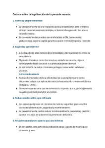 Debate: Legalización de la Pena de Muerte en Colombia