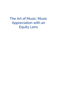 Music Appreciation with an Equity Lens Textbook