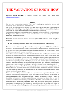 Valuation of Know-How: Intangible Asset Analysis