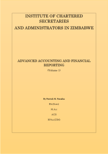 Advanced Accounting & Financial Reporting (IFRS)