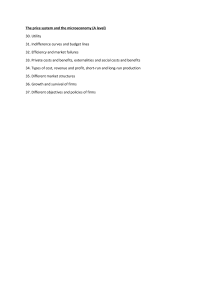 A-Level Microeconomics: Price System & Market Structures