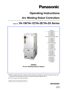 Panasonic Arc Welding Robot Controller Instructions