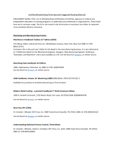 Metalworking Fluids Specialist Reading List