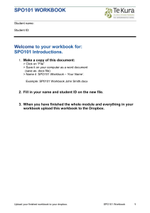 SPO101 Spanish Introductions Workbook