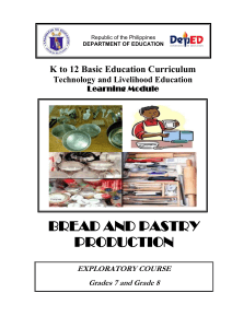 K TO 12 BREAD AND PASTRY LEARNING MODULE