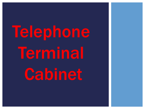 Telephone Terminal Cabinet Installation Guide