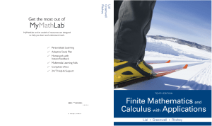 Finite Mathematics & Calculus with Applications Textbook