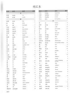 Chinese Vocabulary List with Pinyin and English Translations