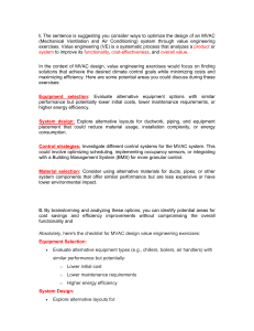 MVAC System Design Value Engineering Checklist