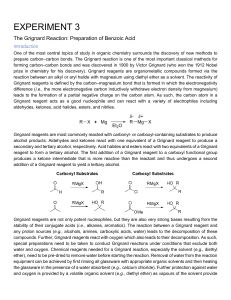 Grignard Reaction: Benzoic Acid Synthesis Lab