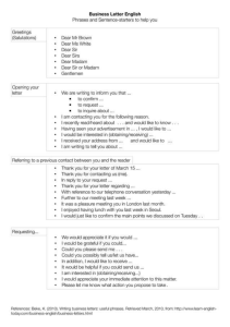 Business Letter English: Phrases & Starters Guide