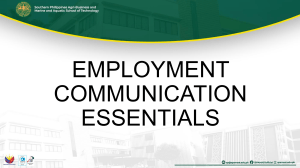 Employment Communication Essentials