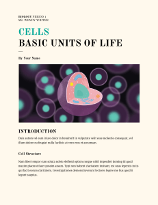 Cellulae: Unitas Vitae Fundamentales - Biologia