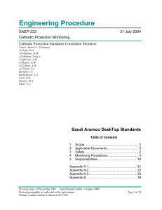 Cathodic Protection Monitoring Procedure SAEP-333