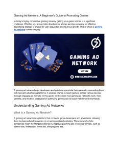 Gaming Ad Networks: A Beginner's Guide to Promotion