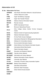 LIS Abbreviations: Library & Information Science Acronyms