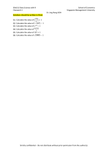 Data Science with R Classwork: Basic Calculations