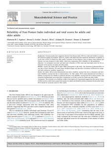 Foot Posture Index Reliability in Adults & Older Adults