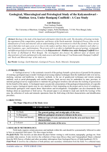 Kalyaneshwari-Maithan Geology: A Raniganj Coalfield Study