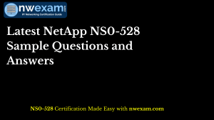 NetApp NS0-528 Sample Questions & Answers