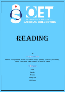 OET Reading Practice Test for Healthcare Professionals