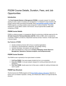 PGDM Course Details: Duration, Fees & Job Opportunities